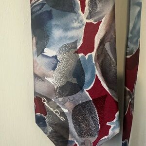 Oscar de la Renta Multicolor Abstract Tie